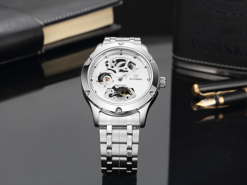 OUYAWEI nuovo orologio da uomo impermeabile con cinturino in acciaio tourbillon fondo cavo orologio meccanico completamente automatico_voghion.com