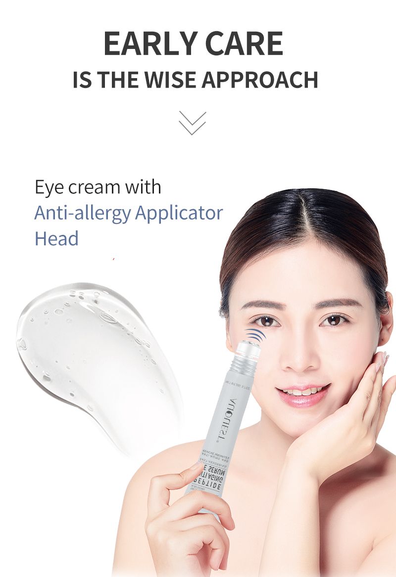 Cremă de ochi cu peptide, cearcăne, îndepărtarea pungilor de sub ochi, ser hidratant, ridicare a pielii ochilor, îngrijire cosmetică pentru frumusețe_voghion.com