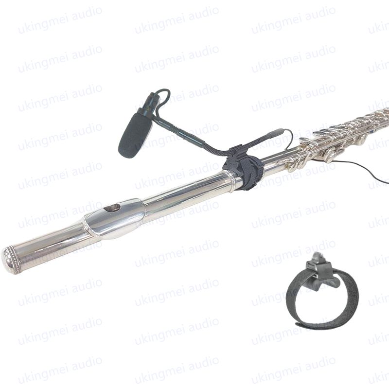 Musical Instrument Microphone For Compatible AKG Bodypack Transmitter Gooseneck Microphone With Flute Clarinet Clamp_voghion.com