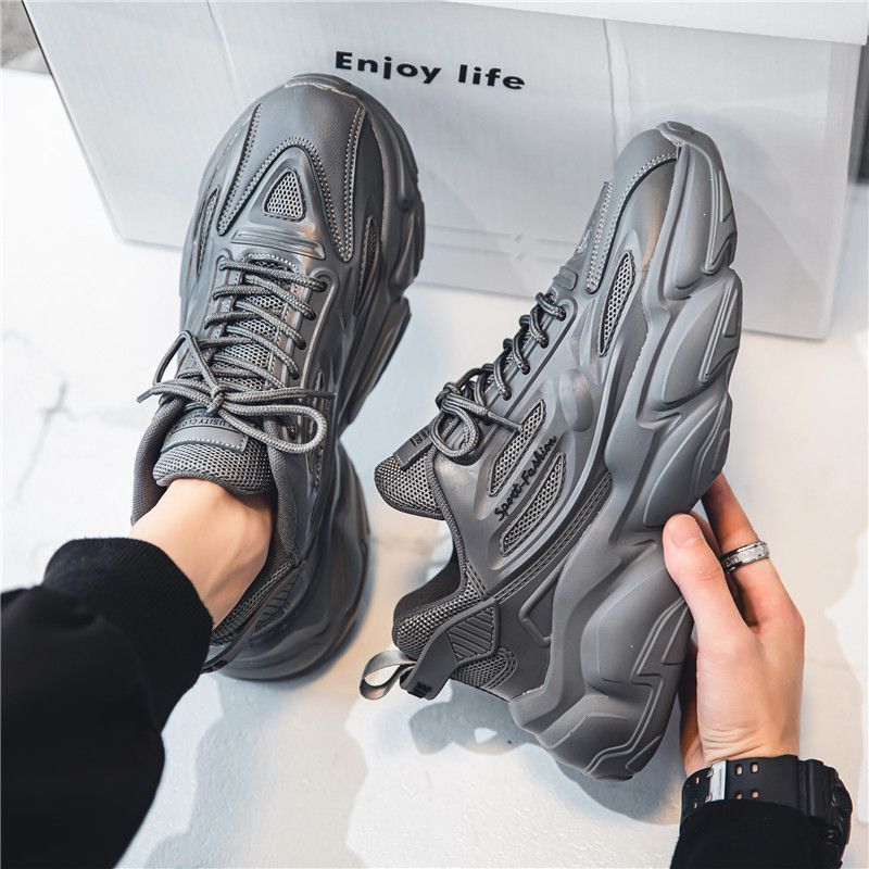 Men's Shoes, Versatile In Spring, Casual For Teenagers, Running, Anti Slip, Travel, Sports, Thick Soles, Inner Height_voghion.com
