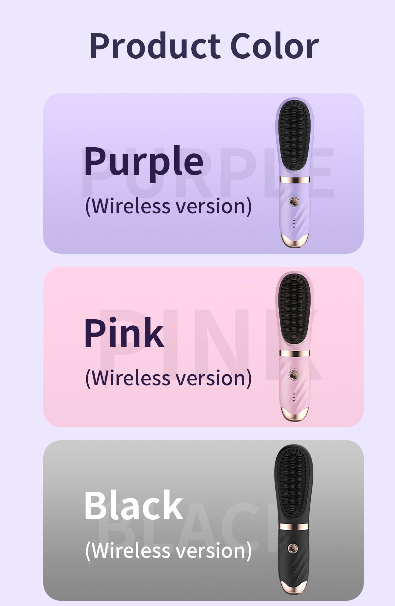 New lazy straight hair comb wireless hair straightener small USB charging portable travel curling and straightening dual purpose artifact_voghion.com
