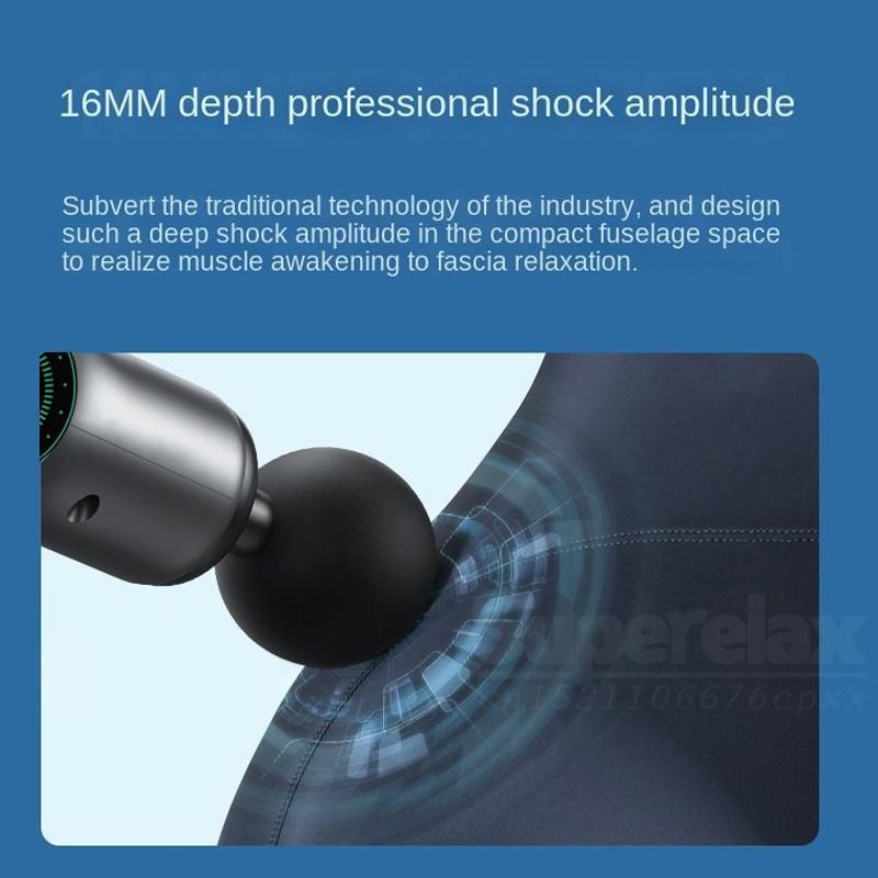 Massagepistole, Tiefengewebe-Körpermassagegerät zur Muskelentspannung und zum Abnehmen, LCD-Display, 6 Aufsätze, Tragetasche inklusive_voghion.com