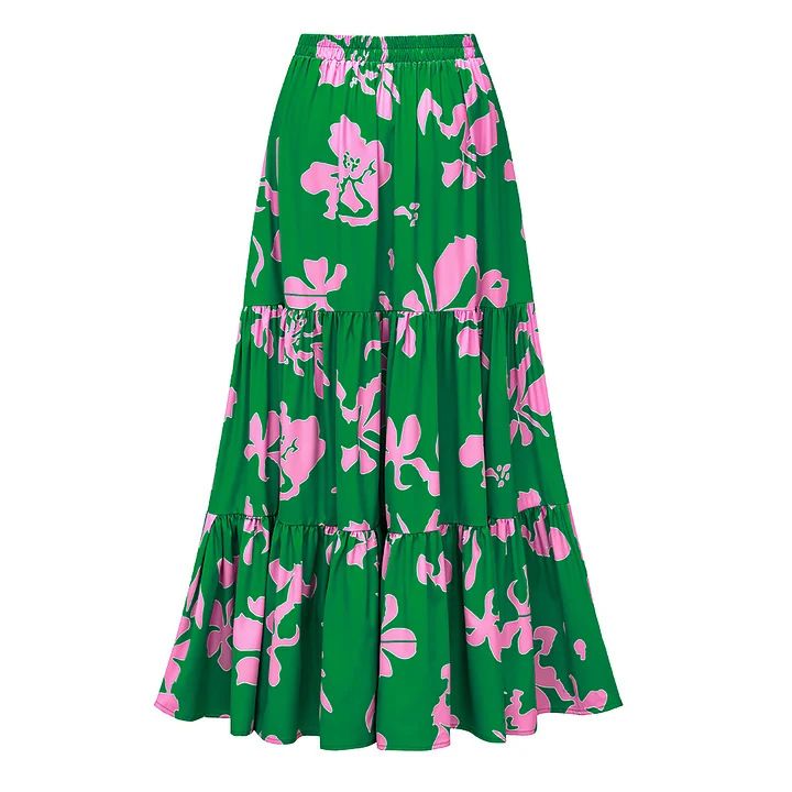 Robe de bain imprimée pour femme avec jupe amovible - Maillot de bain cache-maillot de bain pour les vacances_voghion.com