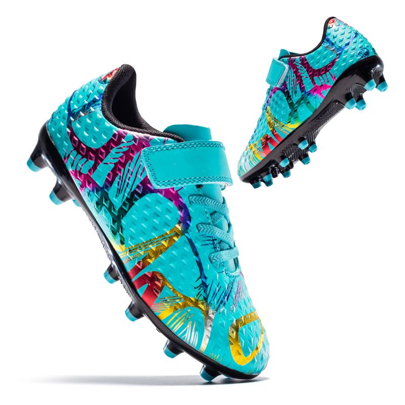 Kinder Fußballschuhe Jungen und Mädchen gebrochene Nägel Klettverschluss Kunstrasen Schule Spiel Trainingsschuhe_voghion.com