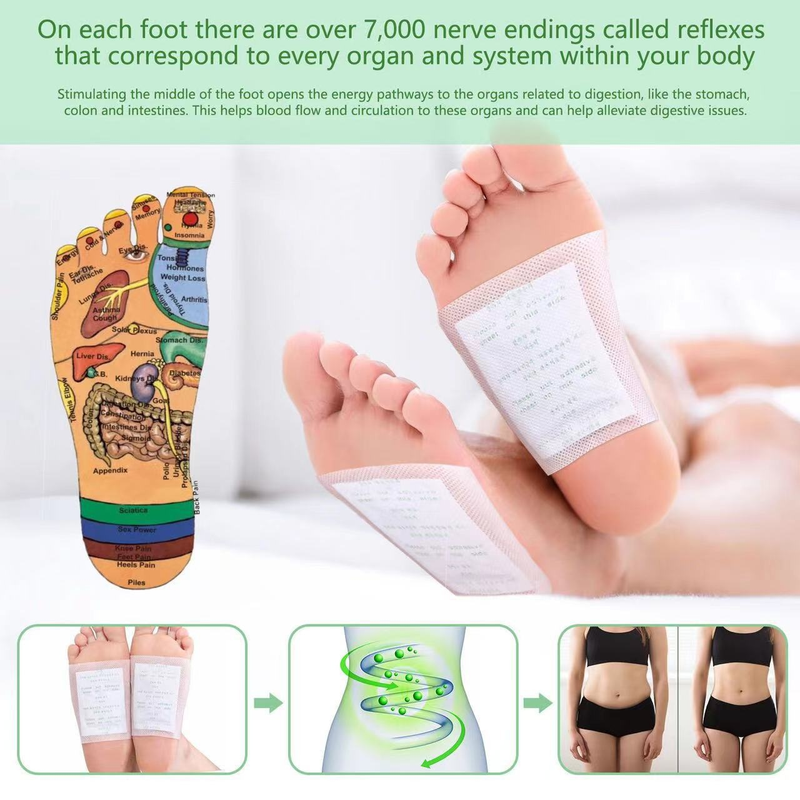 SOL LORA Aicao Air Ginger Foot Patch Vinagre de Bambu 10 adesivos/caixa_voghion.com