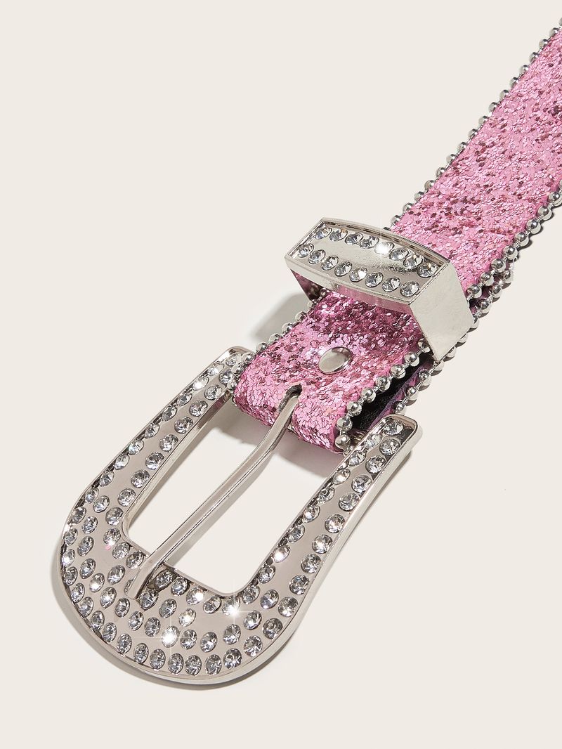 Nouvelle ceinture européenne et américaine pour filles sexy, mode féminine, style tendance et brillant, boucle diamant occidentale Y2K, ceinture large, chaîne de taille_voghion.com