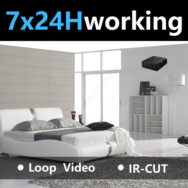 Mini telecamera di sicurezza domestica intelligente 1080P HD più piccola, videocamere IR-CUT con visione notturna, microcamera DV con rilevamento del movimento._voghion.com
