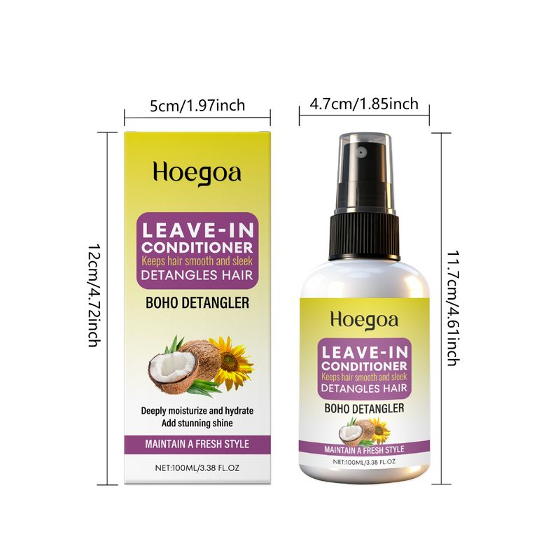 HOEGOA Feuchtigkeitsspendendes, glänzendes und geschmeidiges, täglich pflegendes Leave-in-Haarspray_voghion.com