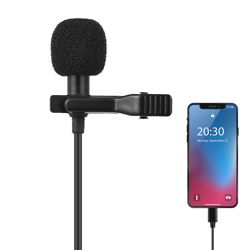 3.5mm Type C Collar Clip Microphone Mini-Portable Small Microphone Live Broadcast Eat Broadcast Mobile Phone Computer Recording_voghion.com