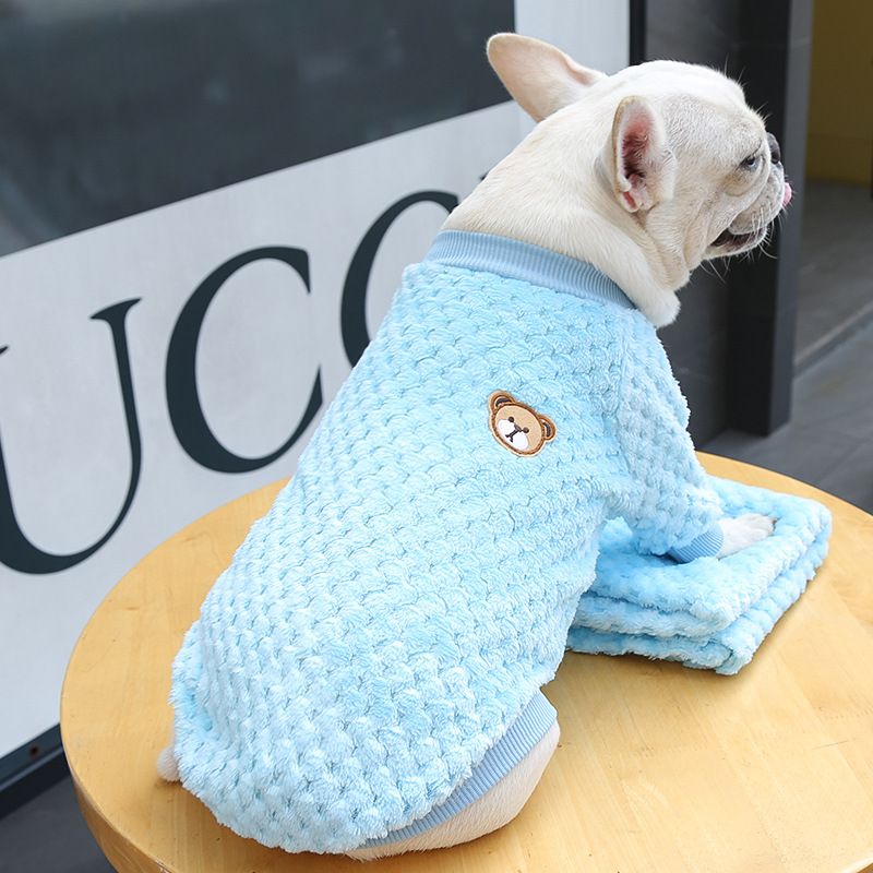 Ropa para perros pequeños y grandes, ropa para gatos, otoño e invierno, nuevos suministros para mascotas, ropa de vellón, método, cubo, ropa de dos patas, cuadros_voghion.com