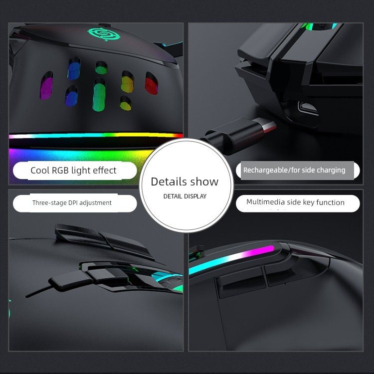 Viper Bm520 Kabellos nofëllbar Liichtend Desktop Computer Laptop Spillmaus Grousshandel Fabréck_voghion.com