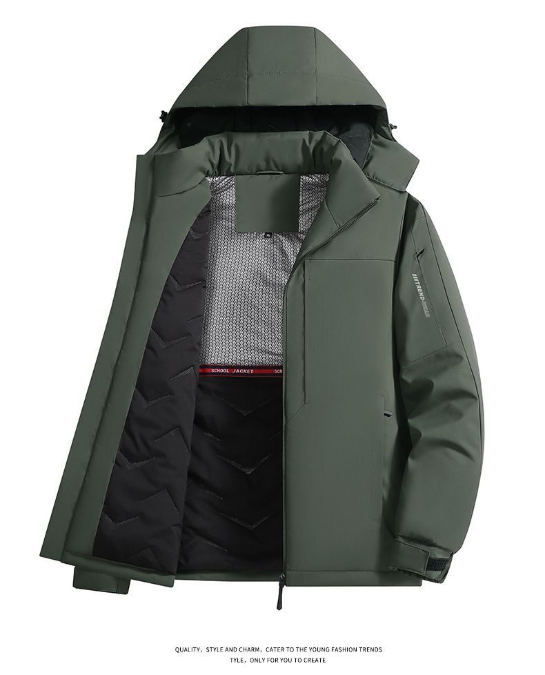Herren 3-in-1 Wetterschutzjacke – Winddichte, wasserabweisende und warme Freizeit-Oberbekleidung (Armeegrün/Dunkelblau/Schwarz, L-6XL)_voghion.com