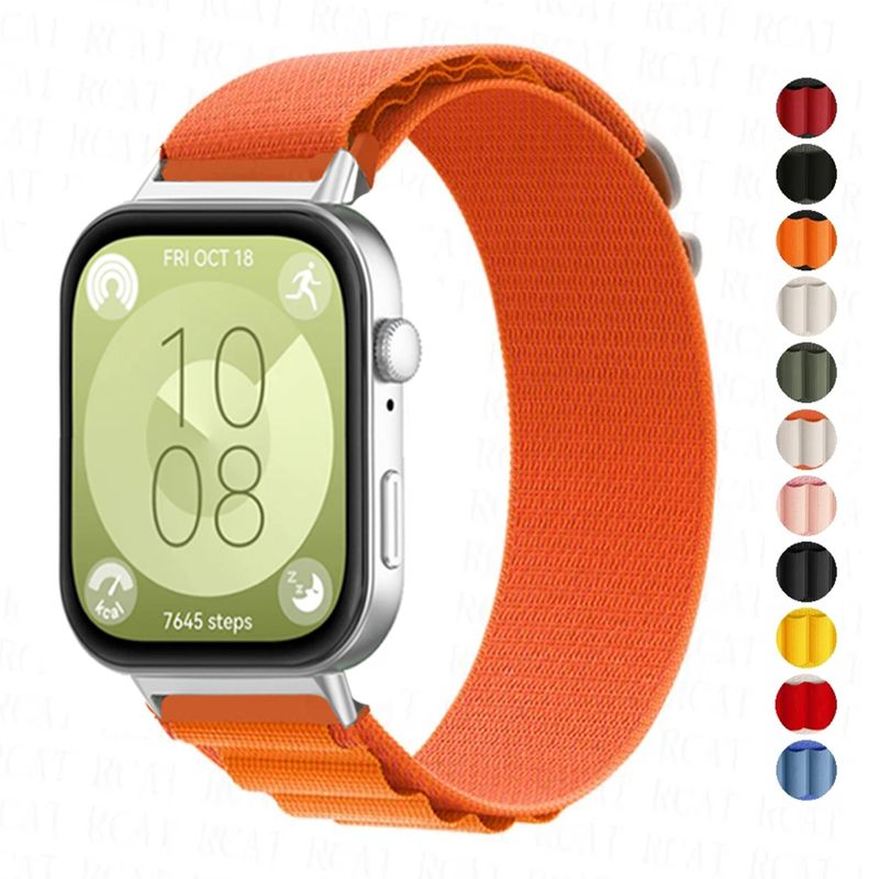 Band für HUAWEI Watch Fit 3. Bandzubehör. Ersatzgürtel. Handgelenk Correa. Nylon Alpine Loop-Armband. HUAWEI Fit 3 2024-Armbänder_voghion.com