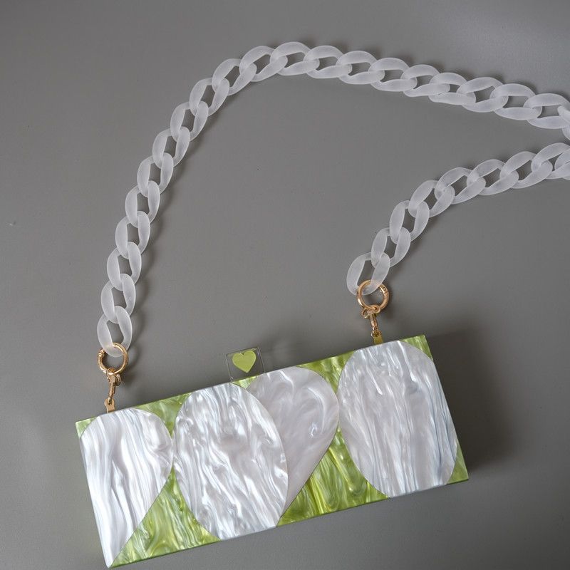 Sommer Candy Farbe Zubehör Breite Schulter Acryl Tasche Strap Harz Lange Kette Dick_voghion.com