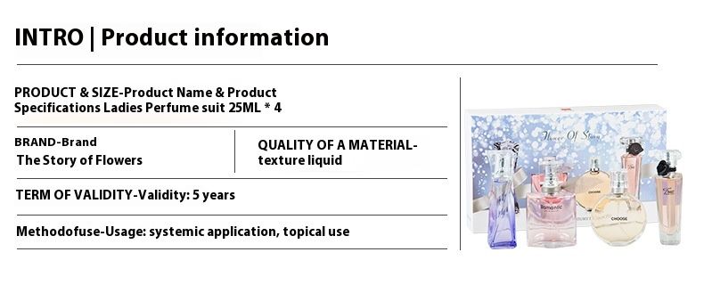 The Story of New Perfume Flower Brilliant and Charming Perfume Set Online Popular Women's Perfume Lasting Fragrance Student Fair Gift Box_voghion.com