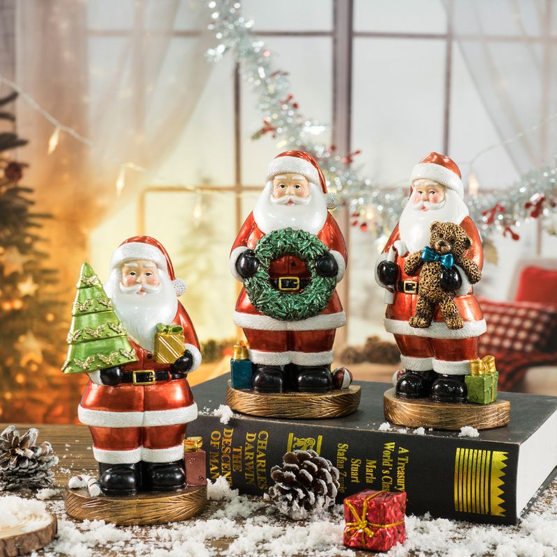 Santa Claus Figurine Home Christmas Decoration, Atmosphere Scene Arrangement With Resin Craft For Festive Display_voghion.com