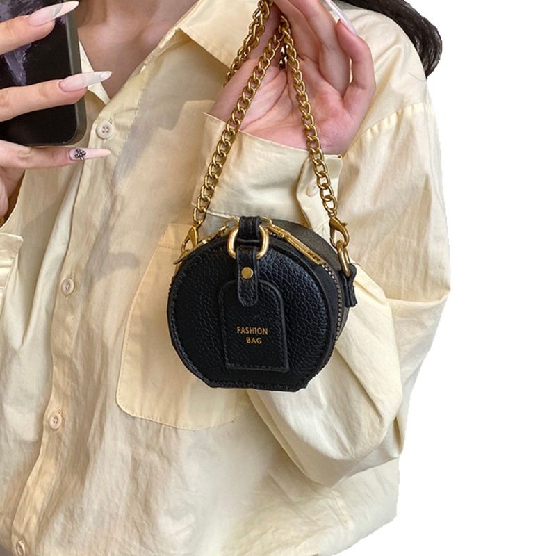 Borsa a tracolla per bambini, stile Niche, mini, rotonda, con rossetto, da donna_voghion.com
