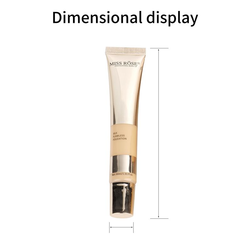 Long-Lasting Liquid Foundation - Golden Tube, Full Coverage & Transfer-Proof, Universal Shade For All Skin Tones_voghion.com