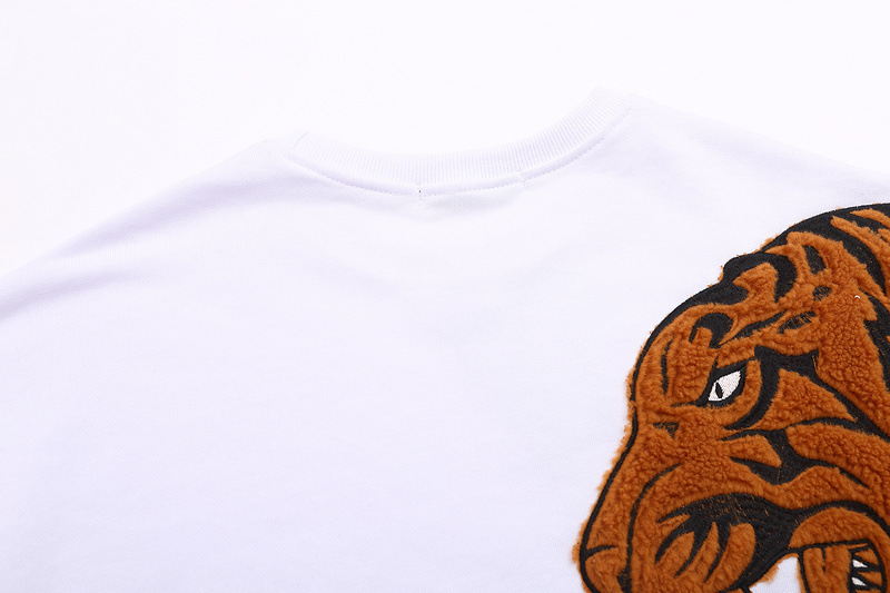 Cabeça de tigre costurada Design criativo Outono e inverno Moletons da moda para homens e mulheres Casais Tops Hip-hop Jaquetas personalizadas_voghion.com