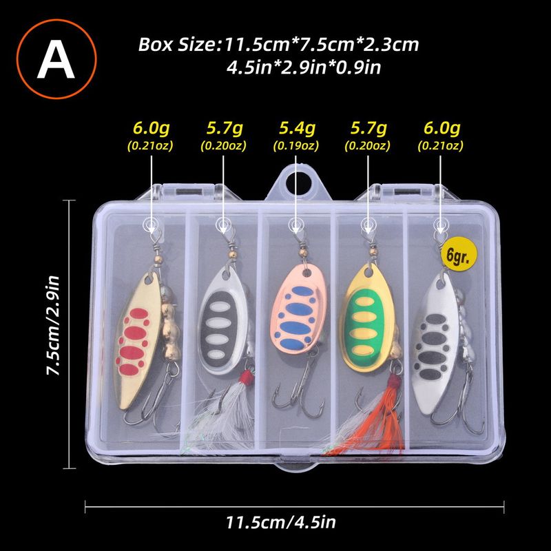 Composite Rotating Metal Sequin Lure Treble Hook Set Bionic Bait_voghion.com