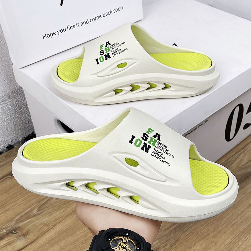 Hausschuhe für den Sommer im Freien, rutschfester One-Line-Mopp, koreanische Version, lässige Übergröße, Sport-Strandschuhe, dicke Sohle_voghion.com
