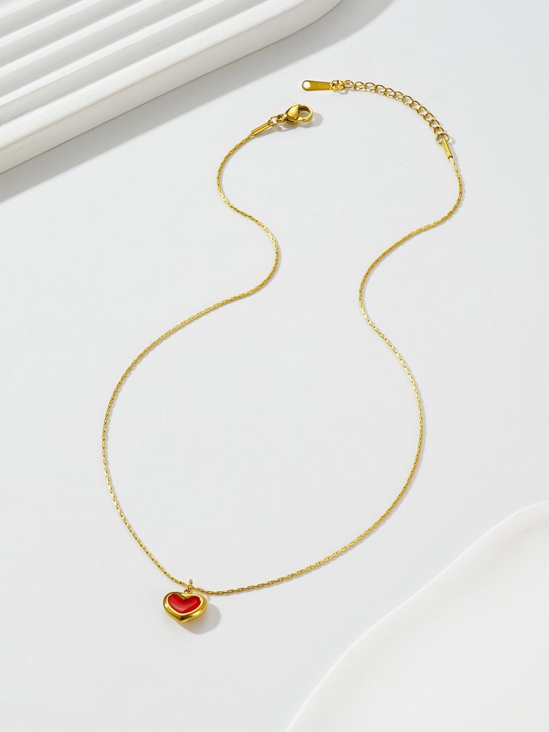 Collana con ciondolo in zircone - Catena per clavicola leggera e di lusso in acciaio al titanio (design di moda di nicchia)_voghion.com
