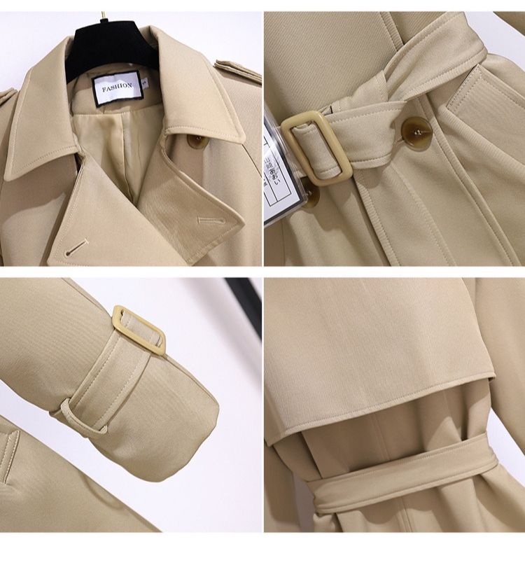 Trench corto da donna; nuovo capospalla in stile britannico per outfit_voghion.com