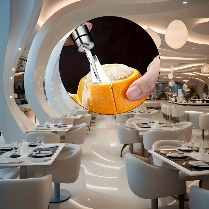 Sinaasappelschiller van roestvrij staal, citrusschiller, eenvoudige citroenschiller, creatieve snijder, sinaasappelschiller met handvat, keukengadget voor restaurants_voghion.com