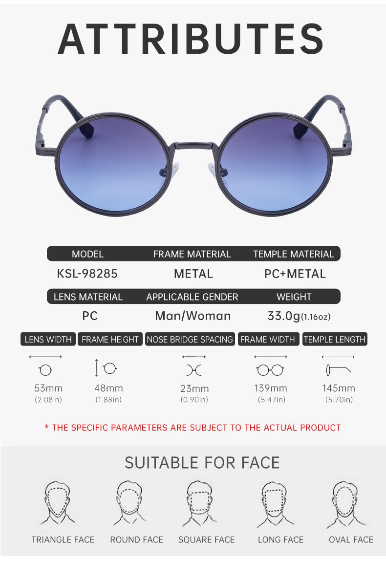 Neue Mode Runde Rahmen Sonnenbrillen Für Männer Retro High-End Sonnenbrillen Männer_voghion.com