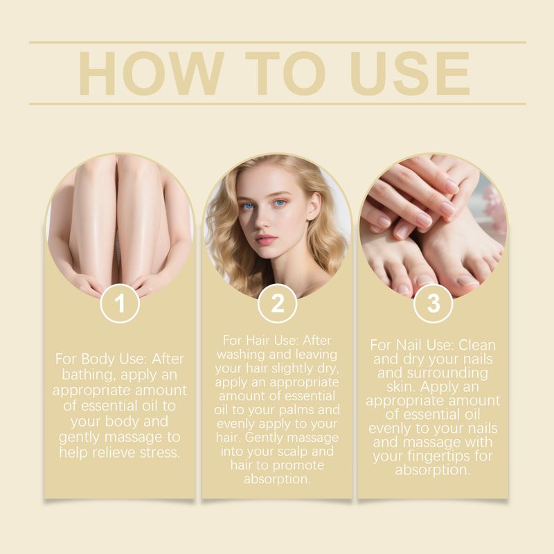 Olio essenziale VIARELINE Cura delicata per capelli e unghie Idrata la pelle del corpo Non appiccicoso_voghion.com