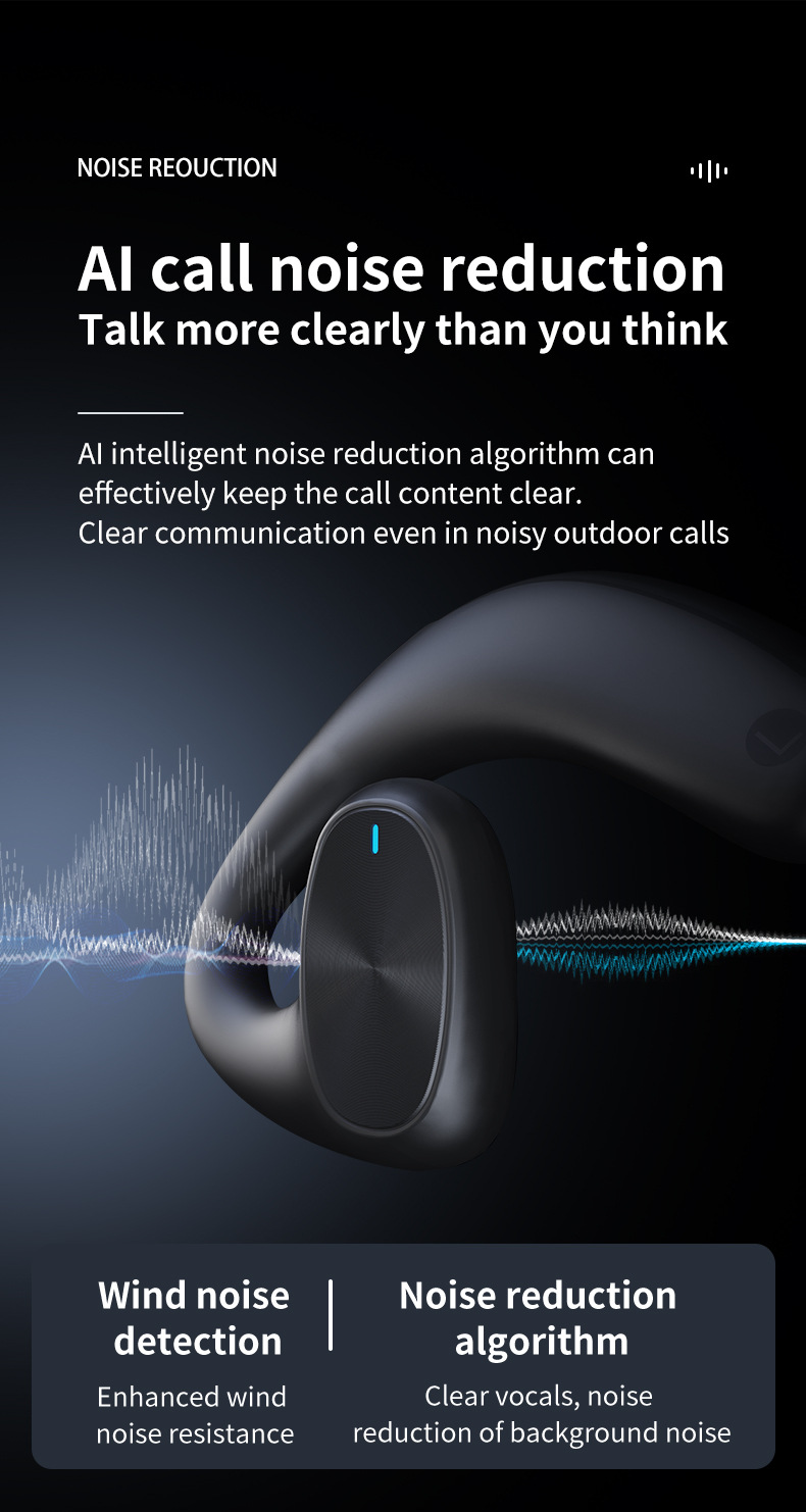 X6pro Bluetooth Headset Bone Conduction Concept X6 Verbeterde versie Binaurale Non-in-ear Hangende oorstijl Zakelijk met oplaadcase_voghion.com
