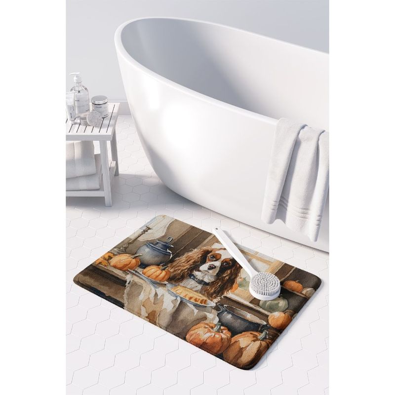 Comfort Memory Or Machine Cavalier Kitchen Cushion AntiFatigue Mat Pumpkins Fall Foam Spaniel Kit Kitchen Bath Mat Mat Washable_voghion.com
