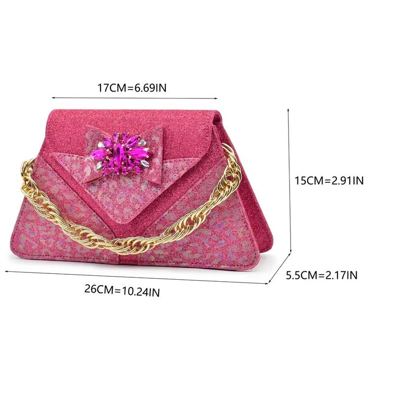 Shoe bag matching fabric splicing leopard print road wedding party formal wear daily commute_voghion.com