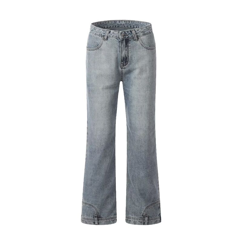 Prodotti Premium Jeans stile americano con design High Reverse, pantaloni larghi e dritti invertiti da uomo, stile Hiphop Explosive Street_voghion.com