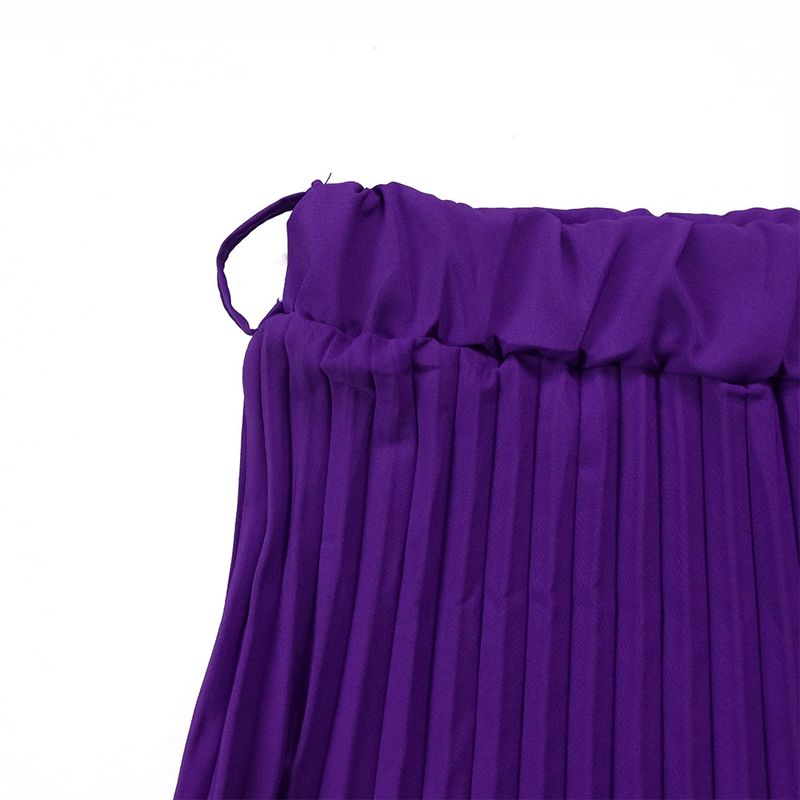nuova gonna ampia a vita alta da donna, gonna a pieghe di temperamento medio lungo, drappeggio del commercio estero_voghion.com
