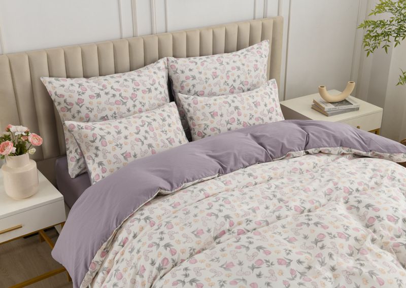 Weiche gewaschene Baumwolle Lange Kissen Bettlaken Quilt Abdeckung Bettwäsche Vier Stück Set_voghion.com