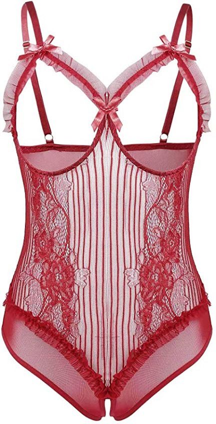 New Sexy Hollow Out Mesh Suspender Jumpsuit And Fun Lingerie_voghion.com