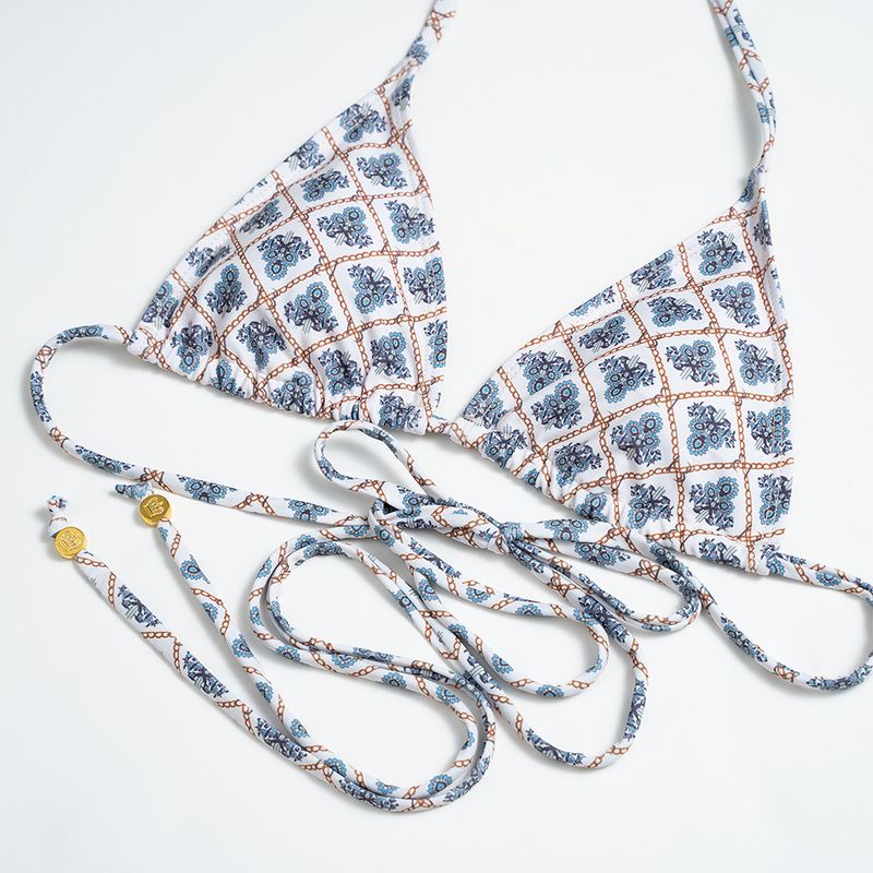 Damenbekleidung Print Strap Split Badeanzug Weiblicher rückenfreier Sexy Bikini_voghion.com