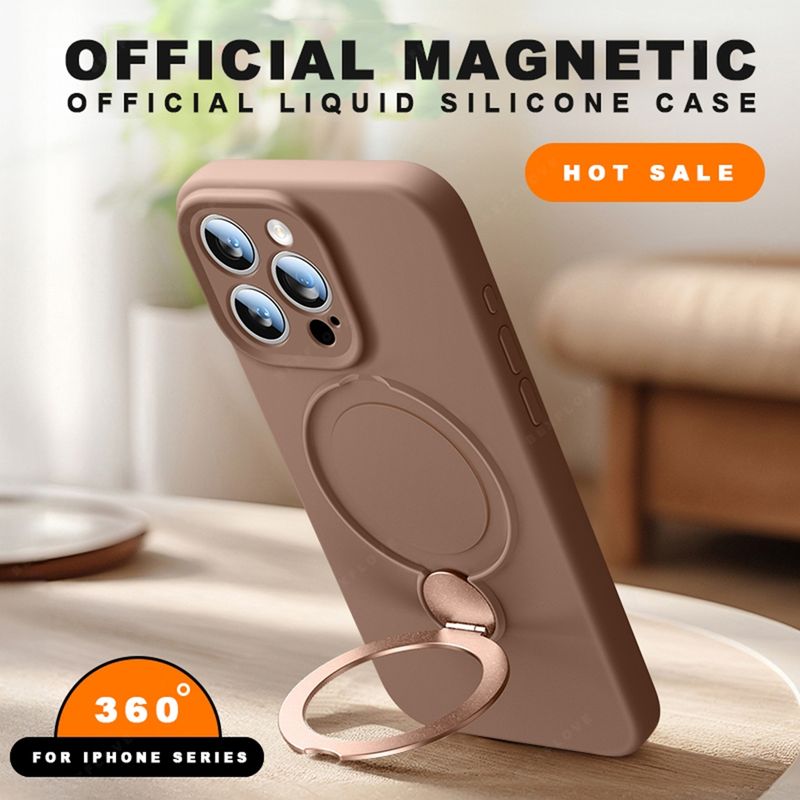 360 Liquid Silicone Magnetic Lanyard Phone Case For Iphone Plus 13 15 14 16 Pro Max Charge Strap Protector Soft_voghion.com