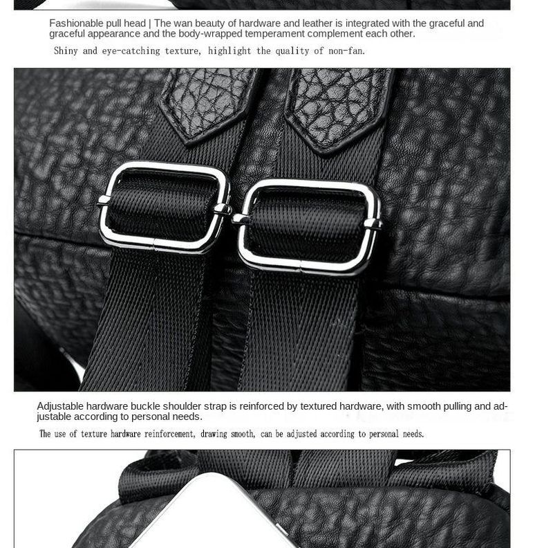Leather 2025New Trendy Shell Shoulder Travel Bag Schoolbag Backpack Casual All-Matching Advanced_voghion.com