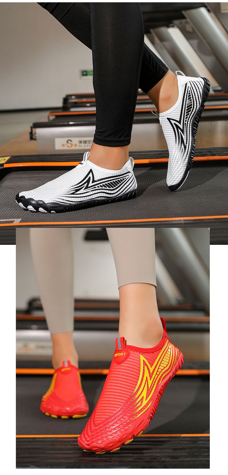 Scarpe da acqua unisex ad asciugatura rapida per escursionismo, nuoto e spiaggia – Calzini antiscivolo con mesh traspirante e intersuola in EVA (uomo/donna)_voghion.com