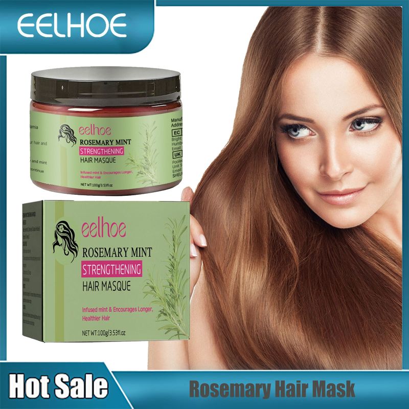 Rosmarin-Haarmaske, Reparatur von Schäden, Behandlung von trockenem Haar, Anti-Frizz, nährende, magische Behandlung, tiefenwirksame feuchtigkeitsspendende Haarmaske_voghion.com