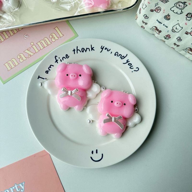 Schaumstoff-Squishies, süßes kleines Schweinchen, Kneifspaß, rosa Engel, kleines Schweinchen und Lamm, Stressabbau-Spielzeug zum Stressabbau und zur Entspannung, langsame Erholung_voghion.com