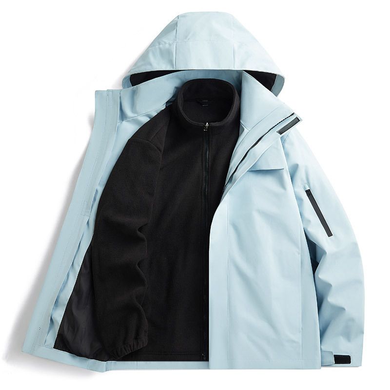 Veste de randonnée trois-en-un pour homme et femme, coupe-vent et déperlante, doublure intérieure amovible, nouvelle collection automne-hiver_voghion.com