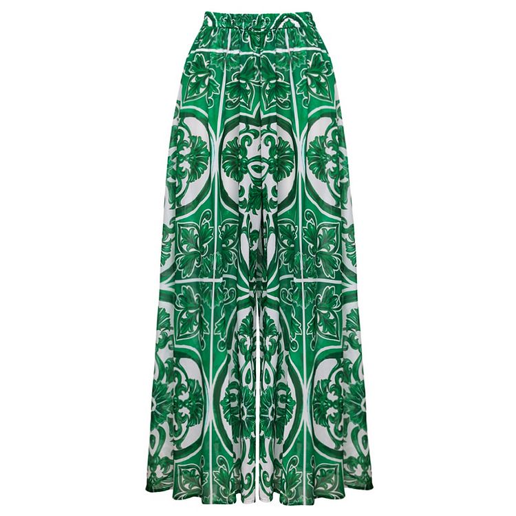 Women's Clothing Step Into Swimsuit Women's Beach Skirt Pants Fashion Women's Printed Suspenders Slim Backless Sexy Skirt_voghion.com