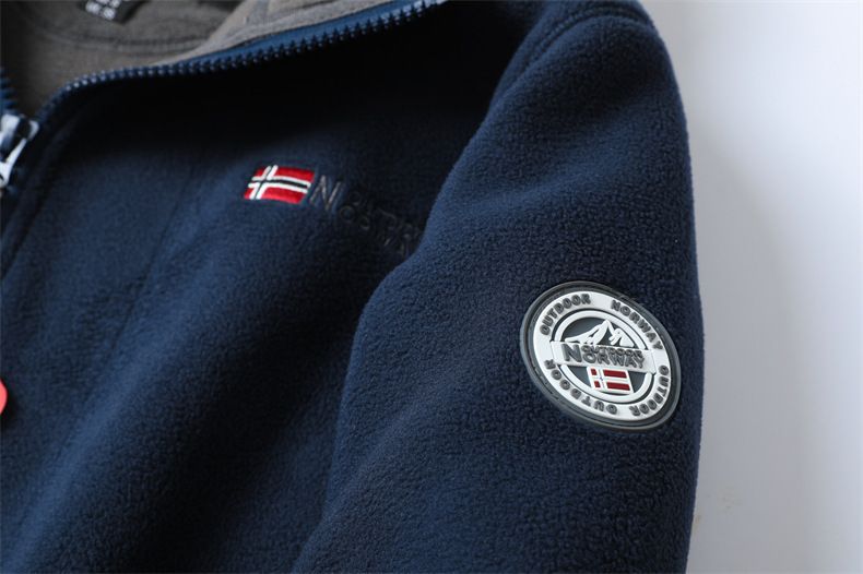 9819 hooded! From Norway cold resistant warm thick double layer hooded polar fleece winter large size men's plus velvet_voghion.com