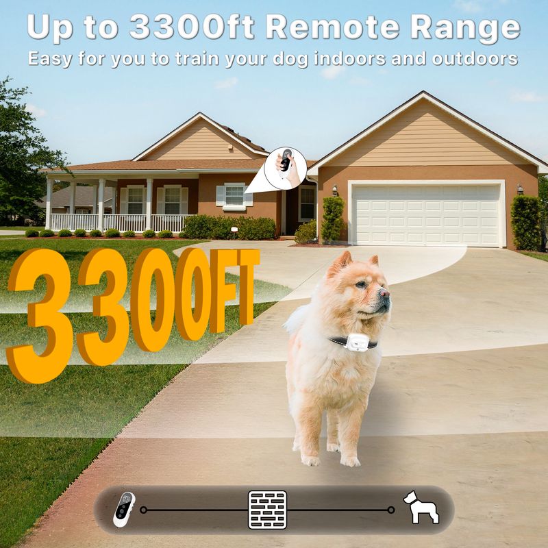 New Dog Training Device Remote Control Electric Shock Collar Warning Anti-Barking Pet Supplies_voghion.com