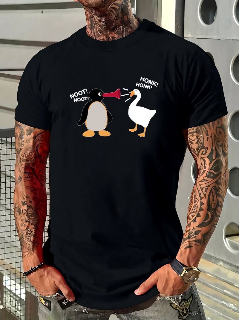 Noot Noot Honk Honk Tshirt Unisex & - Pingu, Gioco dell'oca senza titolo, Divertente Casual Streetwear Comodo Leggermente alla moda Grafica Allungata_voghion.com