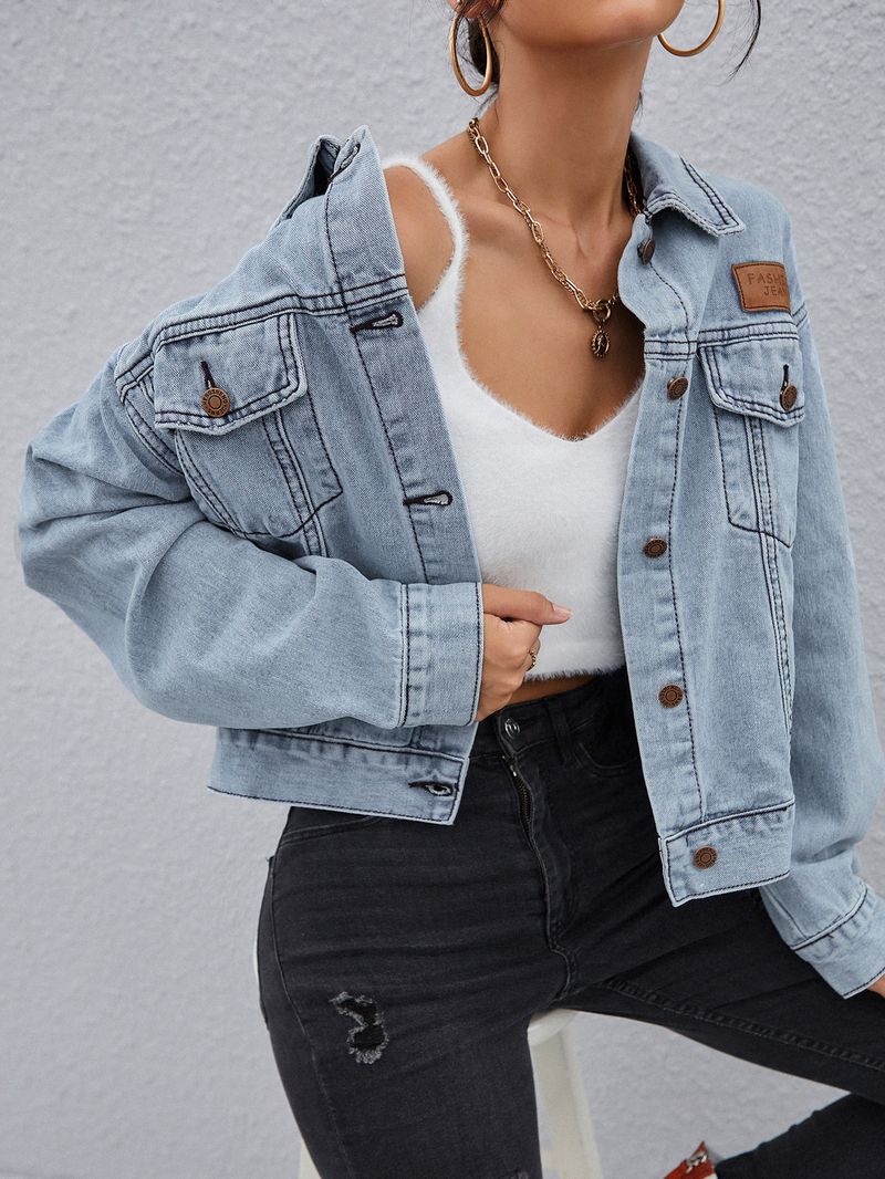 Women's Clothing INS Fashion Commuting Loose Versatile Denim Jacket_voghion.com