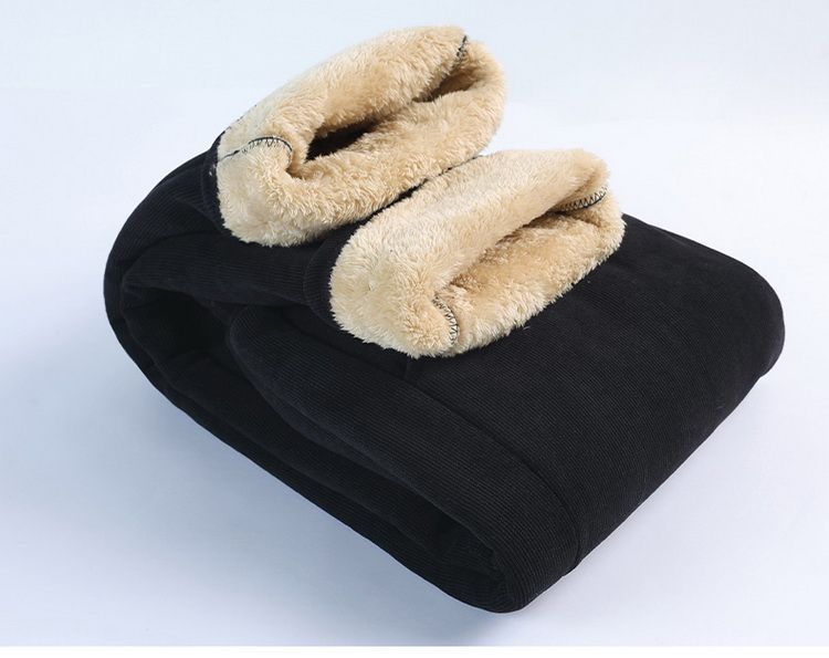 Thermal Corduroy Pants For Women – High-Waisted Winter Fleece-Lined Trousers With Elastic Waist (XL-6XL) – Plus Size Snow-Ready Straight Leg Pants_voghion.com